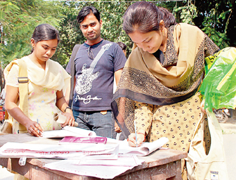 Signature Campaign in Allahabad