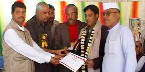 अभिलाष मिश्रा को सम्मान