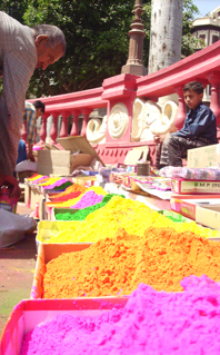 इंदौर भ्रमण : होली के रंग की बिक्री