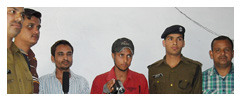 पुलिस गिरफ्त में आरोपी