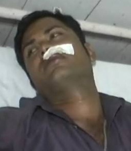अस्पताल में भर्ती पीड़ित पत्रकार