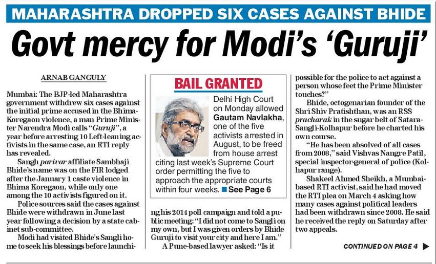 Telegraph 02.10.18 | No. 1 Indian Media News Portal
