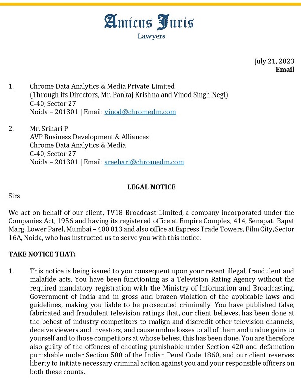 Notice-Chrome-Data-Analytics-page-001 | No. 1 Indian Media News Portal
