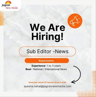 jobs@jnm | No. 1 Indian Media News Portal