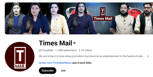 times_mail_youtube_channel | No. 1 Indian Media News Portal