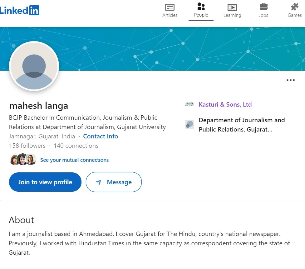 mahesh langa | No. 1 Indian Media News Portal