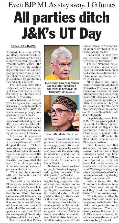 Telegraph 2024-11-01 | No. 1 Indian Media News Portal