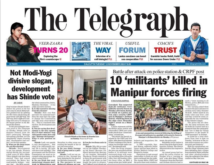Telegraph 2024-11-12 | No. 1 Indian Media News Portal