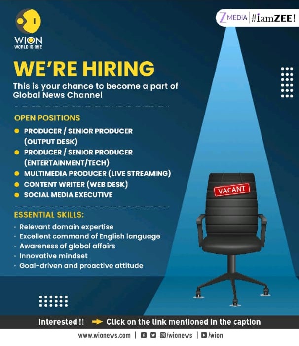 wion vacant | No. 1 Indian Media News Portal