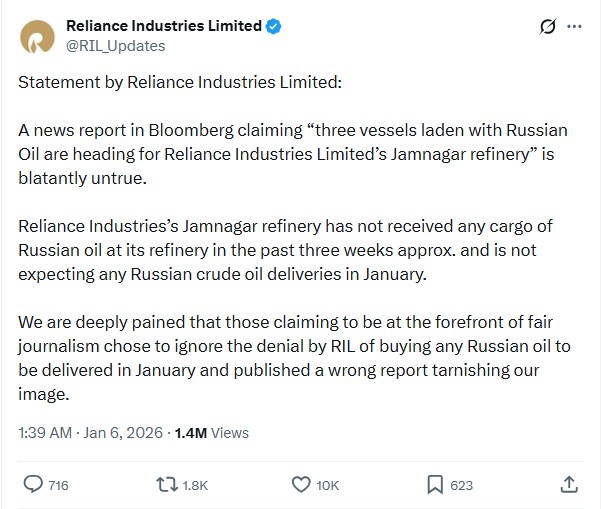 Reliance | No. 1 Indian Media News Portal