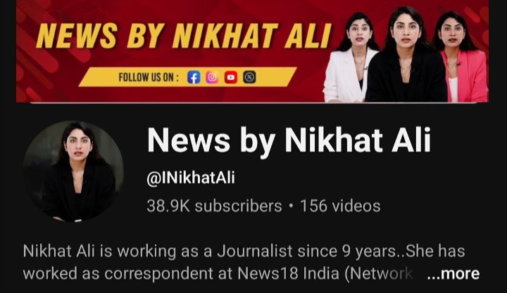 nikhat ali yt | No. 1 Indian Media News Portal