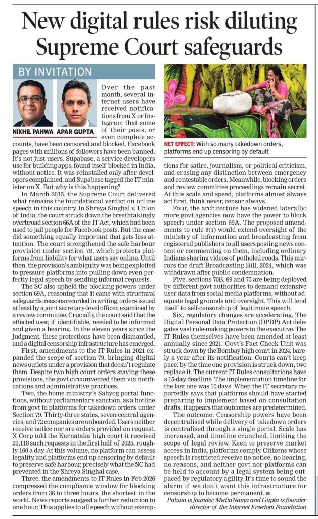 online censorship | No. 1 Indian Media News Portal