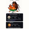 Illustration of a cockroach breaking a flower with sunglasses above, and screenshots of two political party profiles below, captioned about youth power.