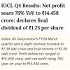 IOCL Q4 results: net profit up 78% YoY to ₹14,458 crore; final dividend ₹1.25 per share.