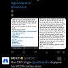 Dark-mode Twitter feed showing a Hindi tweet by Adv. Manoj Chaturvedi with two attached small text images and a profile photo on the left, plus a bottom banner ad.