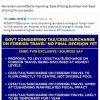 Screenshot of a tweet from a prominent Indian politician denying a claim, stating 'This is totally false' and 'not an iota of truth'. A linked CNBV image follows with a blue banner about tax on foreign travel.