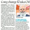 Close-up portrait of a senior man in a blue checked suit, on a newspaper page accompanying a political leadership article.