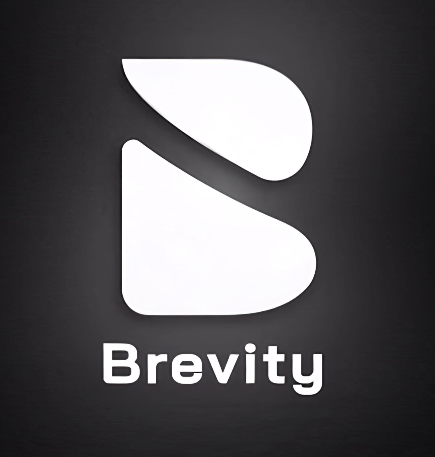 White Brevity logo on a dark background with the word Brevity beneath.