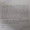 Hindi letter starting with 'सेवा में' on official paper, details of a legal notice with dates and signature at bottom (informative document).