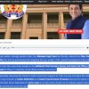 News hero image: a government building with a crest on the left and a man in a blue vest on the right, with a red label over him and blue quote blocks about the court ruling read aloud.