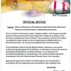 Official notice header about misuse of Swami Shri Nritya Gopal Das Ji Maharaj's name; banner shows a deity on the left and a guru on the right with a temple image in the center.