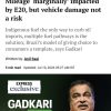 Screenshot of The Indian Express article titled 'Exclusive | Nitin Gadkari: Mileage marginally impacted by E20, but vehicle damage not a risk' with a photo of Gadkari and the 'GADKARI ON E20' graphic.