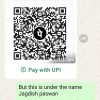 QR code for UPI payment with 'Pay with UPI' label visible beneath