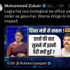 Screenshot of a tweet criticizing slow response to students: on the embedded news thumbnail, a female presenter on the left and a man on the right; Hindi headline in the center asks, 'छात्रों की बात सुनने में इतनी देरी क्यों हुई?' with a banner 'शिक्षा मंत्री से सवाल'.