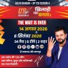Promotional poster for UP T20 Season 4: Aug 14–Sep 6, 2026, with a man in blue on the right and team logos.