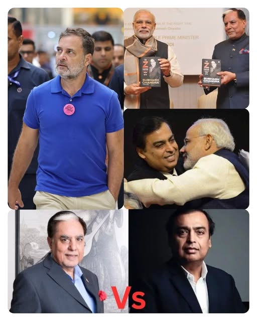 Collage showing four panels: a man in a blue polo walking, two men at a book event holding books, two men sharing a warm hug, and two men in suits facing the camera with a red 'VS' at the bottom.
