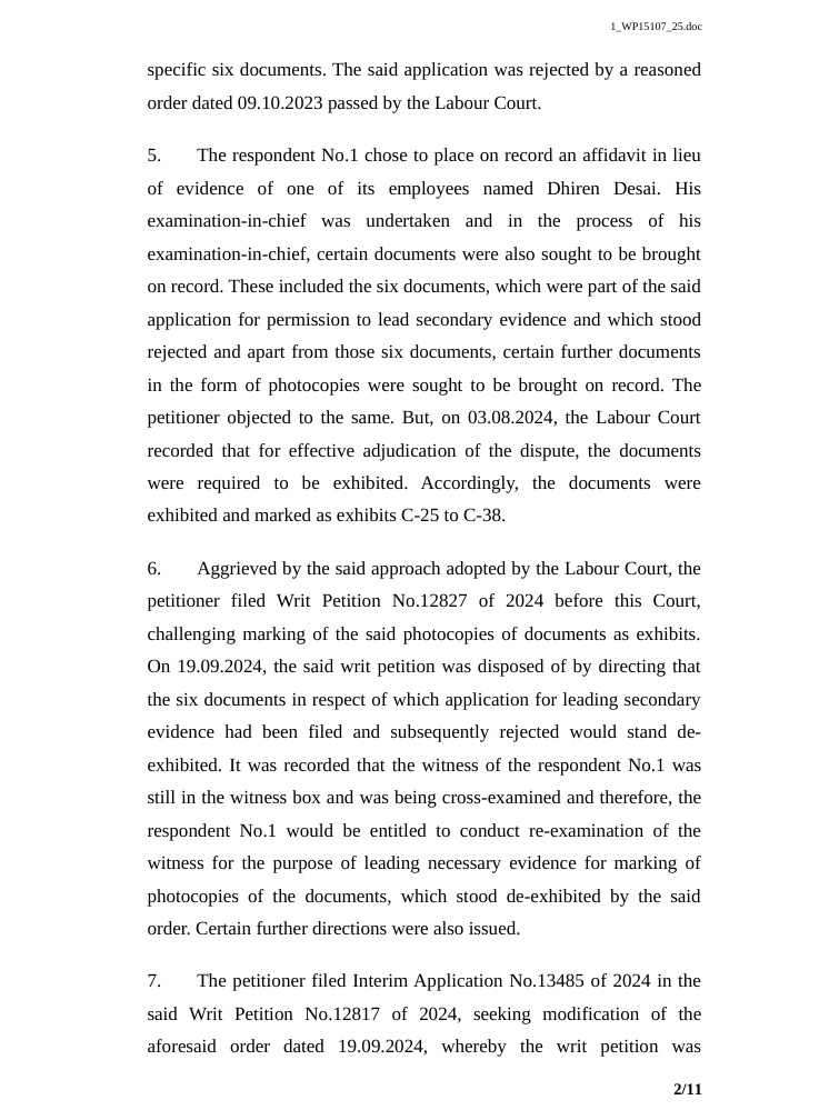 hc bombay_1 | No. 1 Indian Media News Portal Page 2 of a legal document with dense paragraphs for sections 5–7, mentioning exhibits C-25 to C-38, and a footer '2/11'.