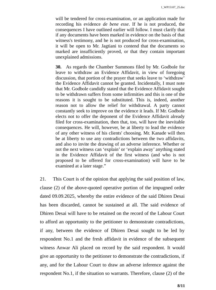hc bombay_8 | No. 1 Indian Media News Portal Document page with dense legal text; sections 30 and 21 visible, footer shows 8/11.