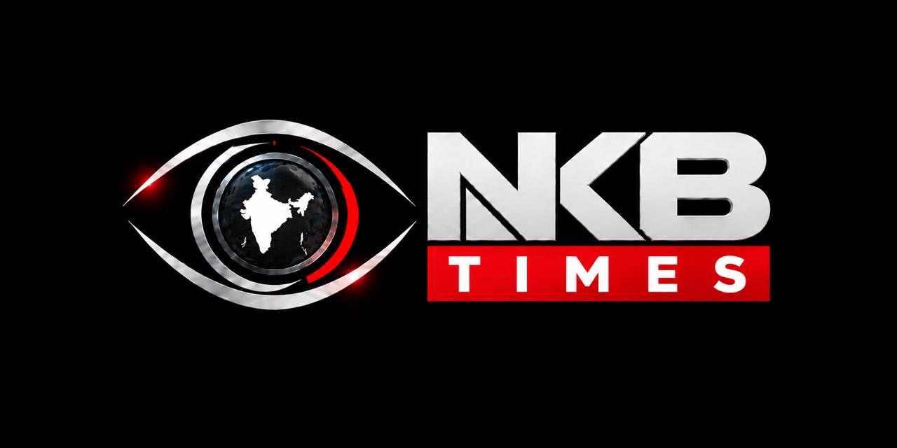 NKB Times logo featuring a metallic eye motif with a globe inside, next to bold 'NKB' and a red 'TIMES' bar on black background.
