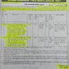 Hindi district election notice with tabular details of polling stations and officials, highlighted in yellow
