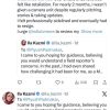 Screenshot of Ila Kazmi's Twitter post about resigning from IndiTV News and asking Indiatvnews to review her show; includes an embedded tweet.