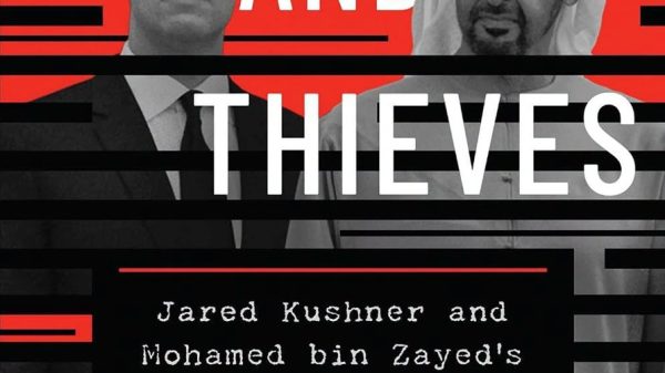 Book cover with two men in suits against a red and black striped background. Title reads 'Princes and Thieves'; subtitle references a secret plot to remake the Middle East; author 'Matthew Cole' at the bottom.